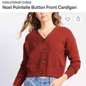 Evolution by Cyrus Women's Noel Rust Cardigan